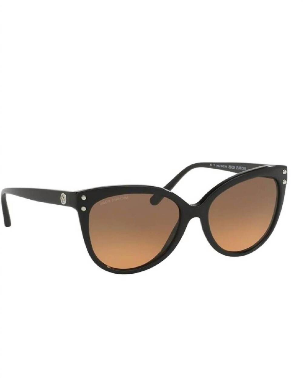 NEW MICHAEL KORS women's jan cat eye sunglasses in shiny black/grey brown gradie